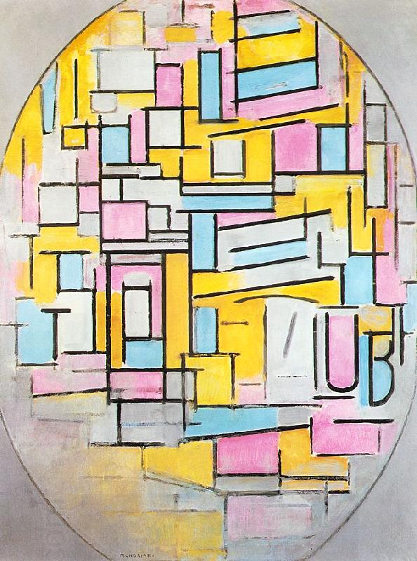 Piet Mondrian Composition with Oval in Color Planes II China oil painting art